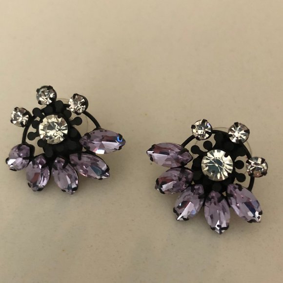 Banana Republic Amethyst colour pierced earrings - Picture 3 of 9